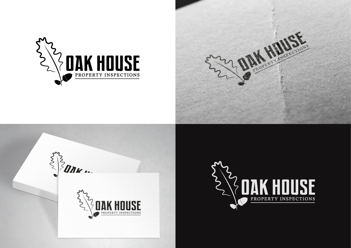 Logo Design by The Marble Peach for Oak House Property Inspections, PLLC | Design #11799258