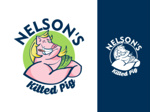 Nelson's Kilted Pig BBQ | Logo Design by isasistudio