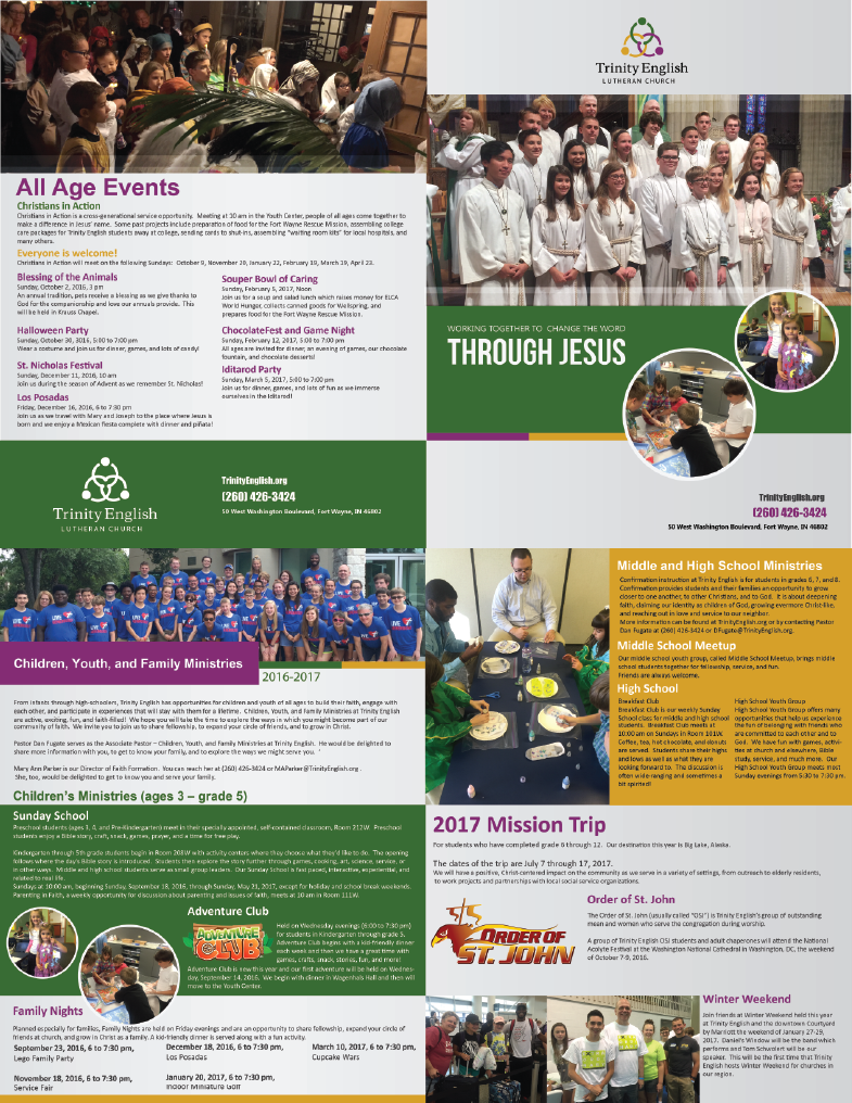 Flyer Design by Yosan DS for Trinity English Lutheran Church | Design #11813802