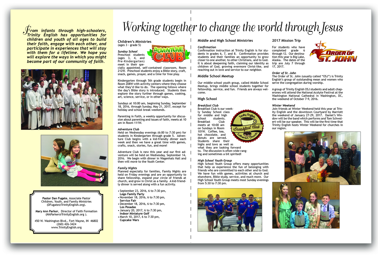 Flyer Design by jmsgraphicdesign for Trinity English Lutheran Church | Design #11805408