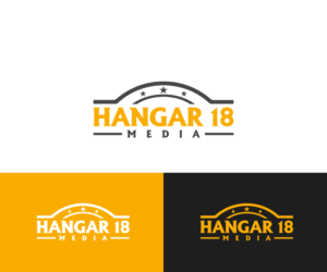 Hangar 18 Media or H18M or h8m | Logo Design by Mario