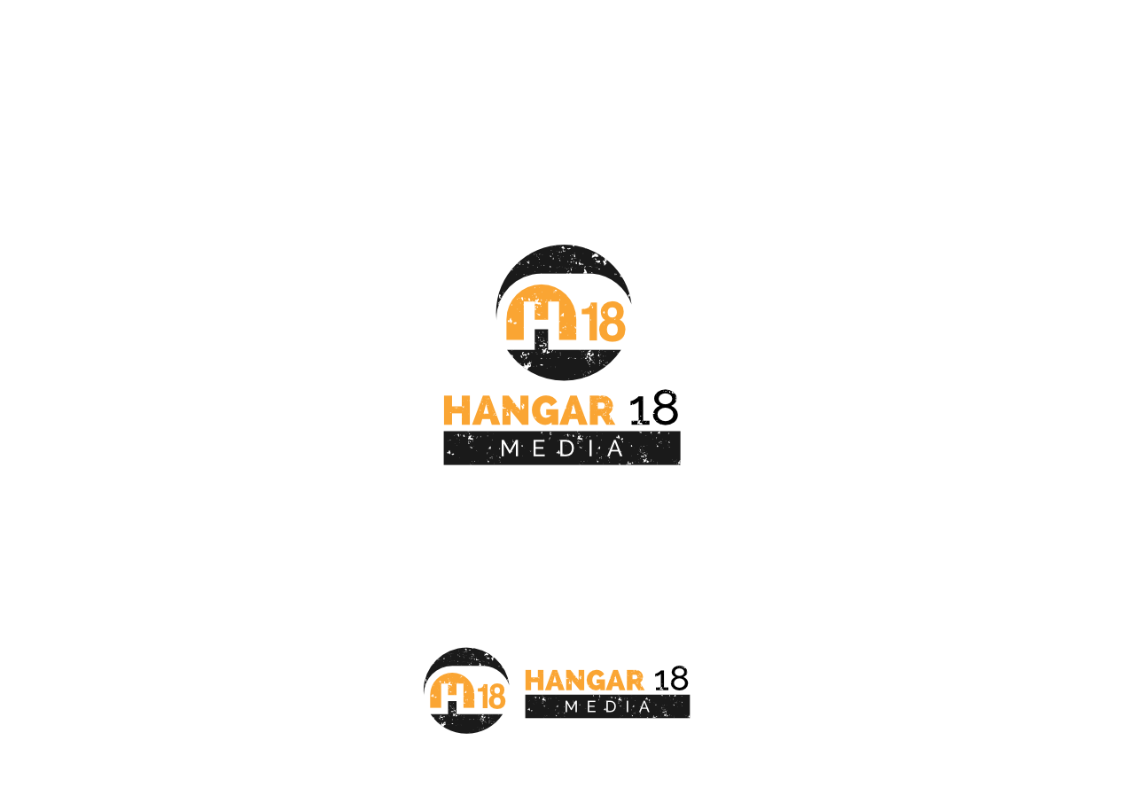 Modern Bold Film Production Logo Design For Hangar 18 Media Or H18m Or H8m By Gita Design