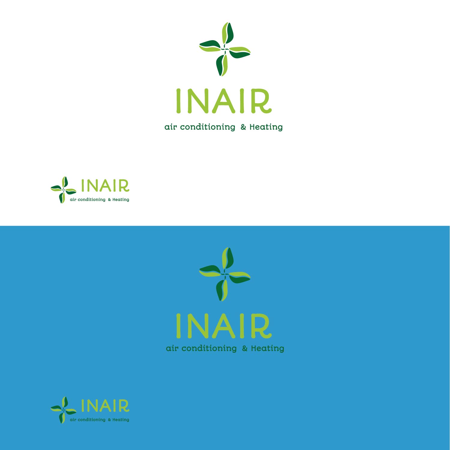 Logo Design by d4v3 for inAir Heating & Air, LLC | Design #11811103