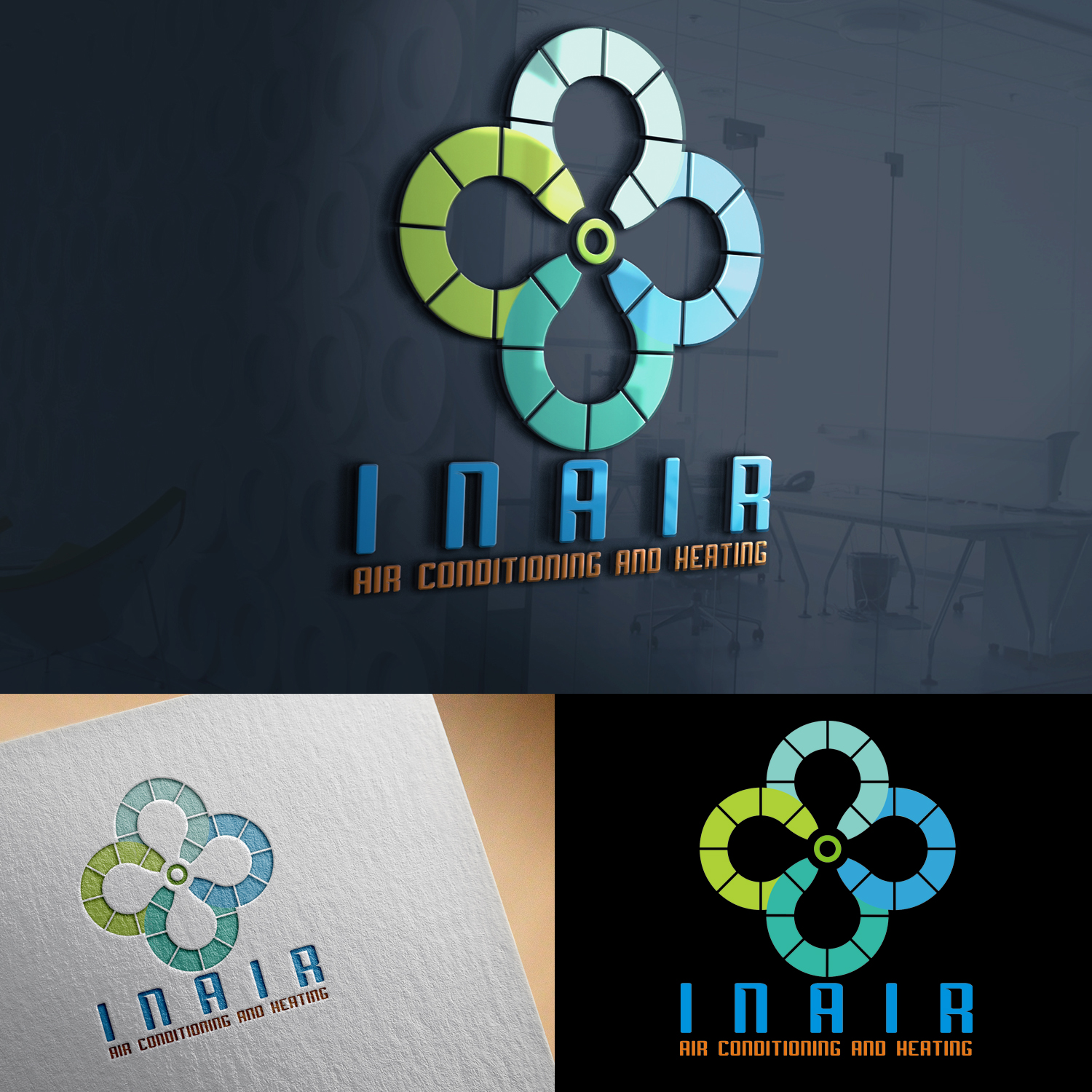 Logo Design by nugiepreet for inAir Heating & Air, LLC | Design #11807951