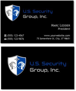 Private Security Company Business Card and Logo Design | Business Card Design by citygirl17