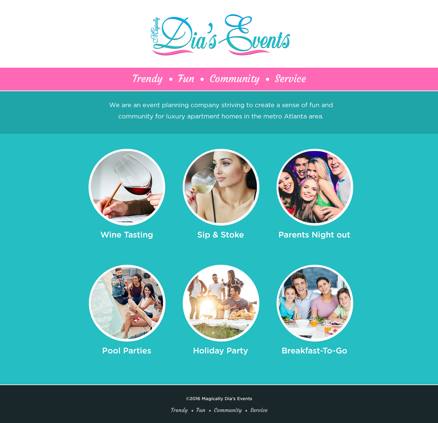 Web-Design von yadunath für Magically Dia's Events DBA Luxury Amenity Services | Design #11789057