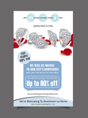 Micky's Jewelry Studio Needs a Moving Location Flyer | Flyer Design by ecorokerz