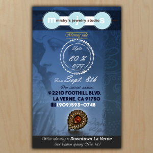 Micky's Jewelry Studio Needs a Moving Location Flyer | Flyer Design by SAI DESIGNS