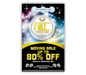 Flyer Design by TATA for Micky's Jewelry Studio | Design #11768294