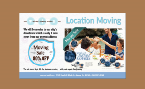 Micky's Jewelry Studio Needs a Moving Location Flyer | Flyer Design by meet007