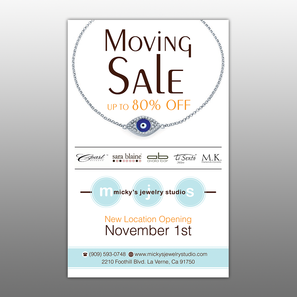 Flyer Design by Mon01 for Micky's Jewelry Studio | Design #11732983