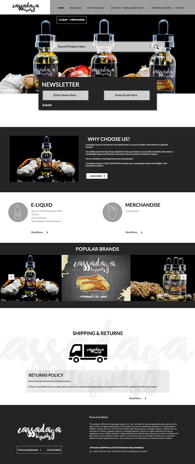 Web Design par Limecom pour Cassadaga Liquids, LLC | Design #11748543