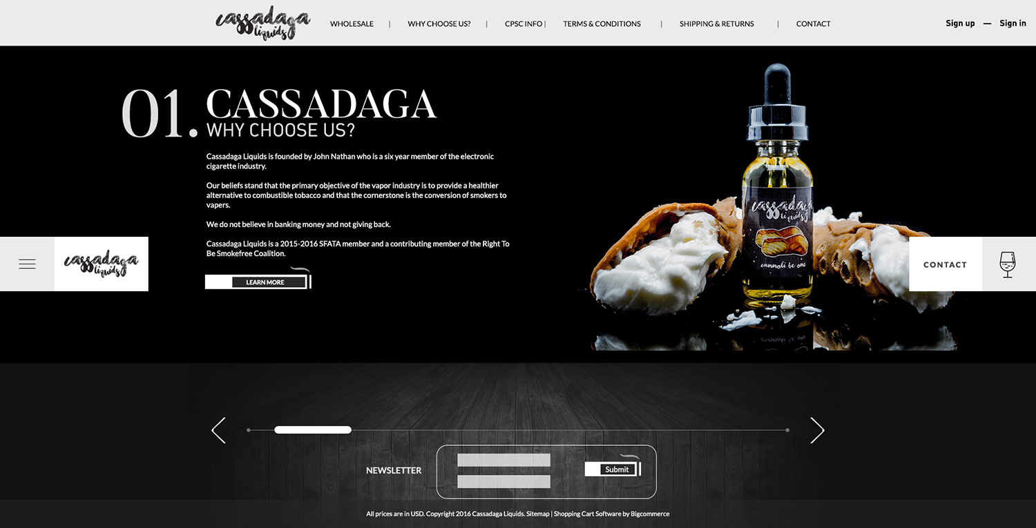 Web Design par Limecom pour Cassadaga Liquids, LLC | Design #11748544