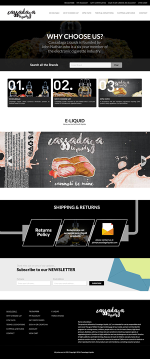 Web Design par Limecom pour Cassadaga Liquids, LLC | Design : #11748545