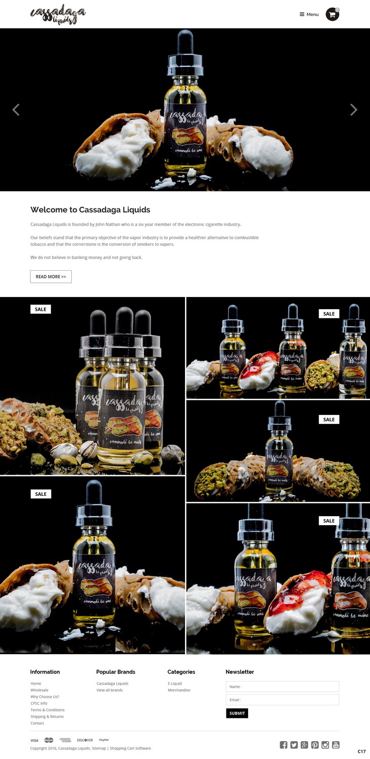 Web Design par pb pour Cassadaga Liquids, LLC | Design #11738799