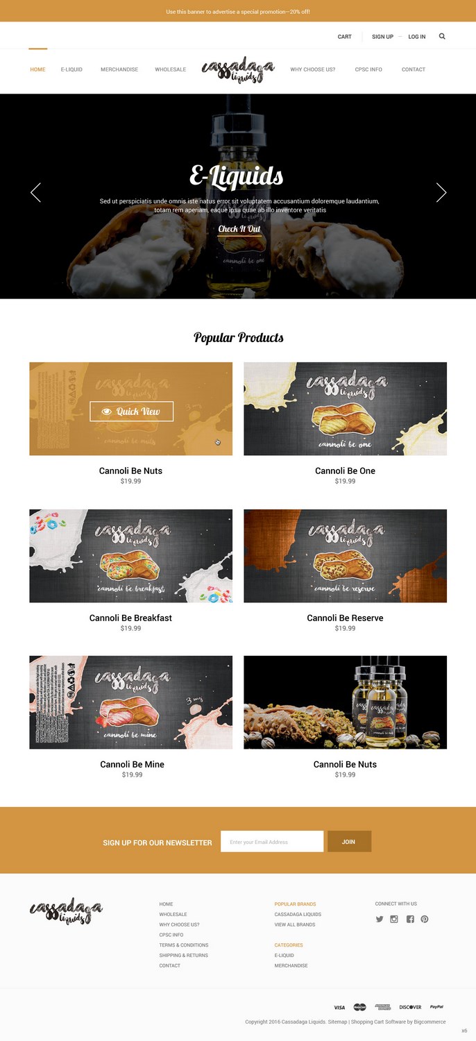 Web Design par pb pour Cassadaga Liquids, LLC | Design #11738800