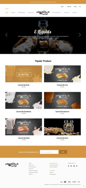 Web Design par pb pour Cassadaga Liquids, LLC | Design : #11738800