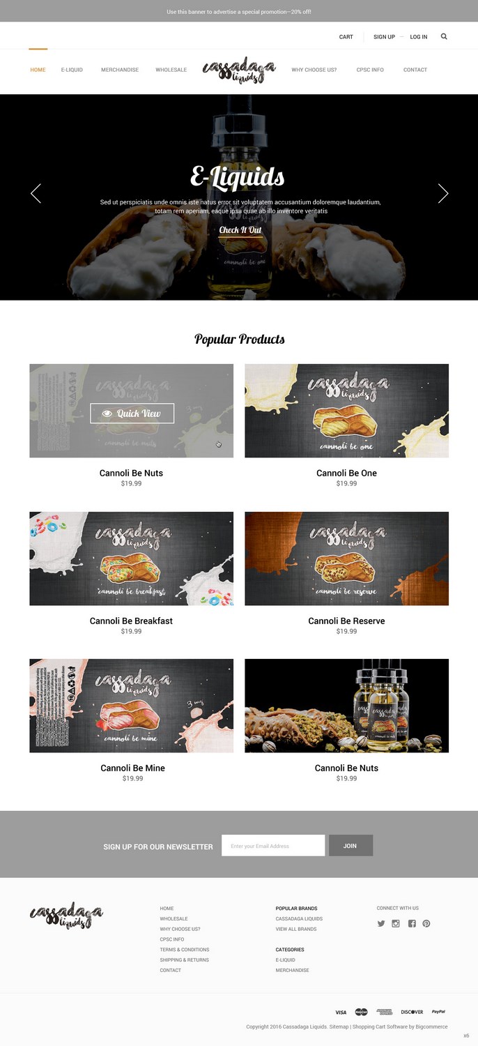 Web Design par pb pour Cassadaga Liquids, LLC | Design #11738801