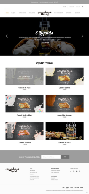 Web Design par pb pour Cassadaga Liquids, LLC | Design : #11738801