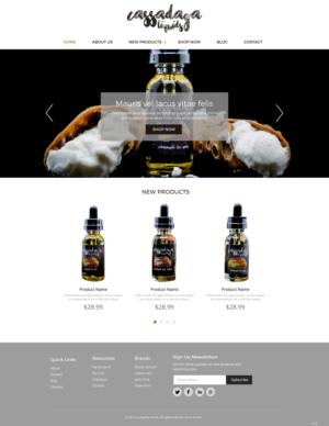 Web Design par pb pour Cassadaga Liquids, LLC | Design : #11738802