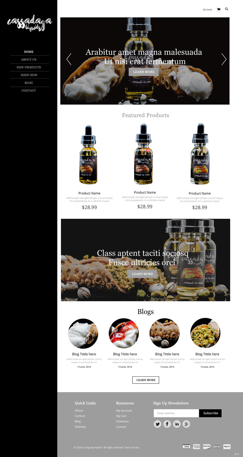 Web Design par pb pour Cassadaga Liquids, LLC | Design #11738803