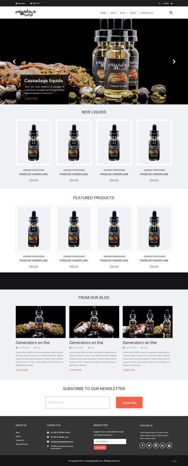 Web Design by pb for Cassadaga Liquids, LLC | Design #11738810