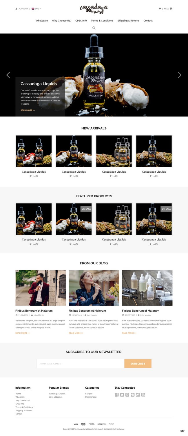 Web Design par pb pour Cassadaga Liquids, LLC | Design #11738814