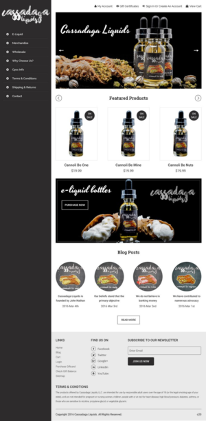Web Design by pb for Cassadaga Liquids, LLC | Design: #11738842