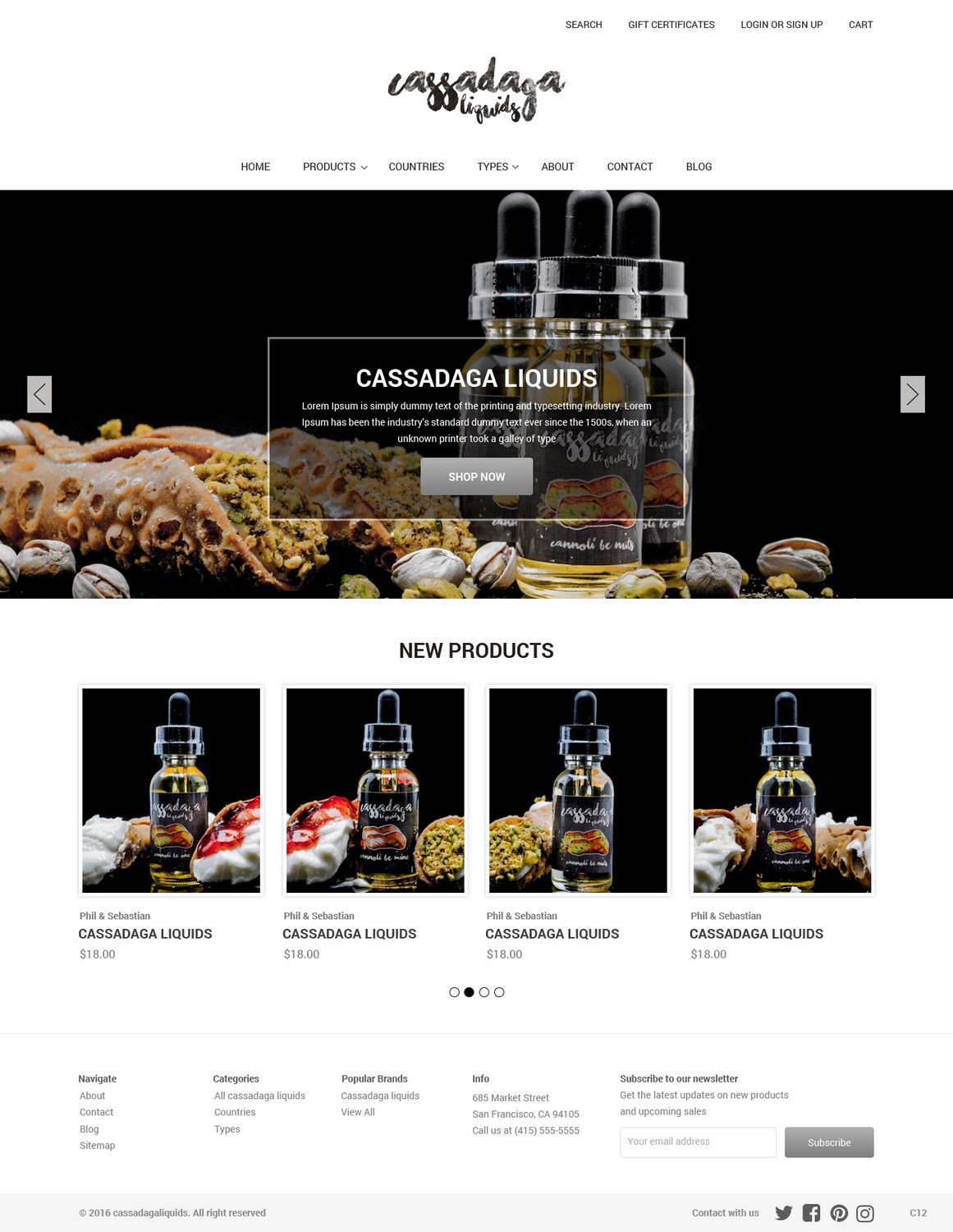 Web Design par pb pour Cassadaga Liquids, LLC | Design #11738844