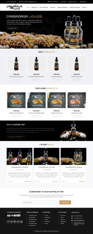 Web Design by pb for Cassadaga Liquids, LLC | Design: #11738848
