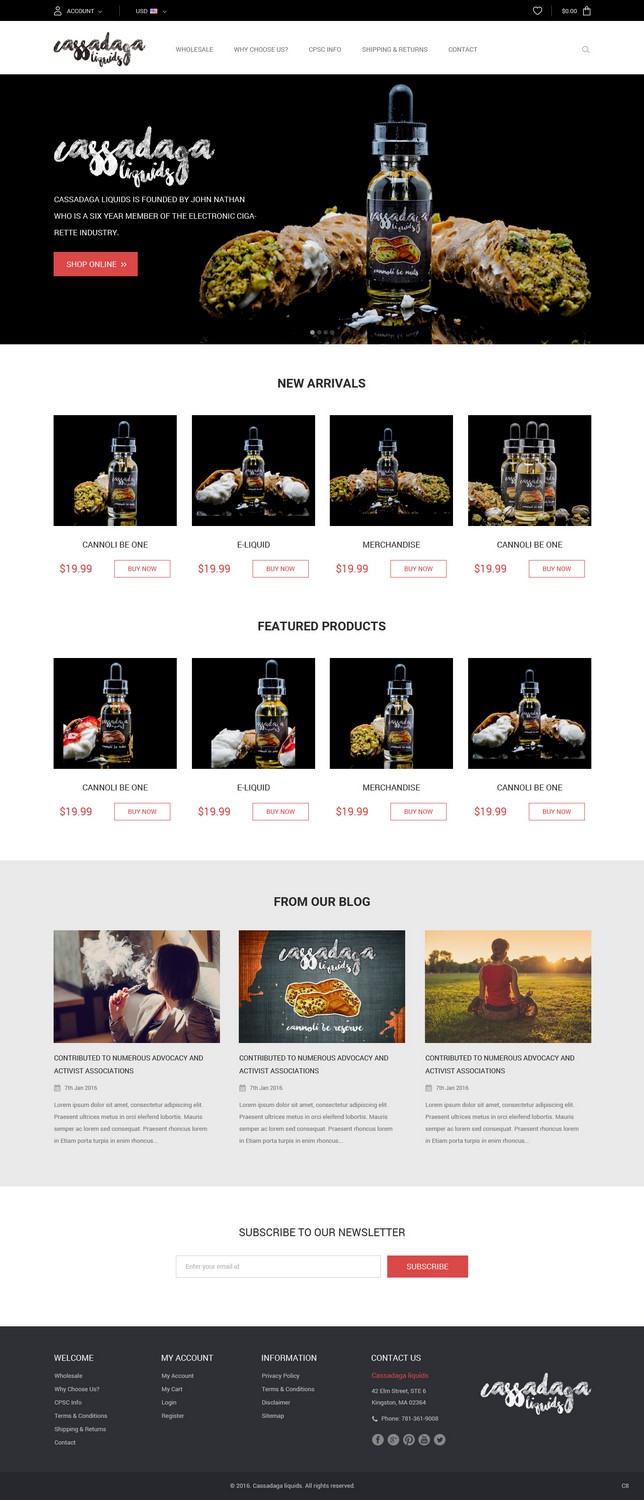 Web Design by pb for Cassadaga Liquids, LLC | Design #11741011