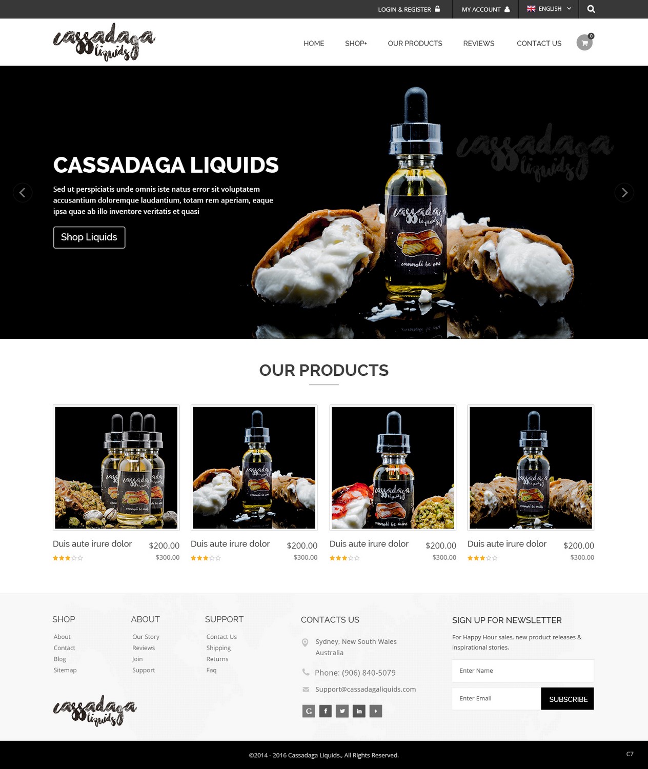 Web Design par pb pour Cassadaga Liquids, LLC | Design #11741015