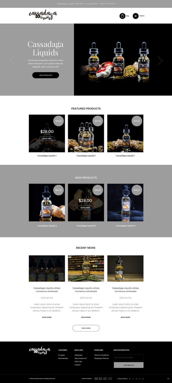 Web Design by pb for Cassadaga Liquids, LLC | Design #11749458