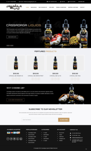 Web Design by pb for Cassadaga Liquids, LLC | Design: #11822986