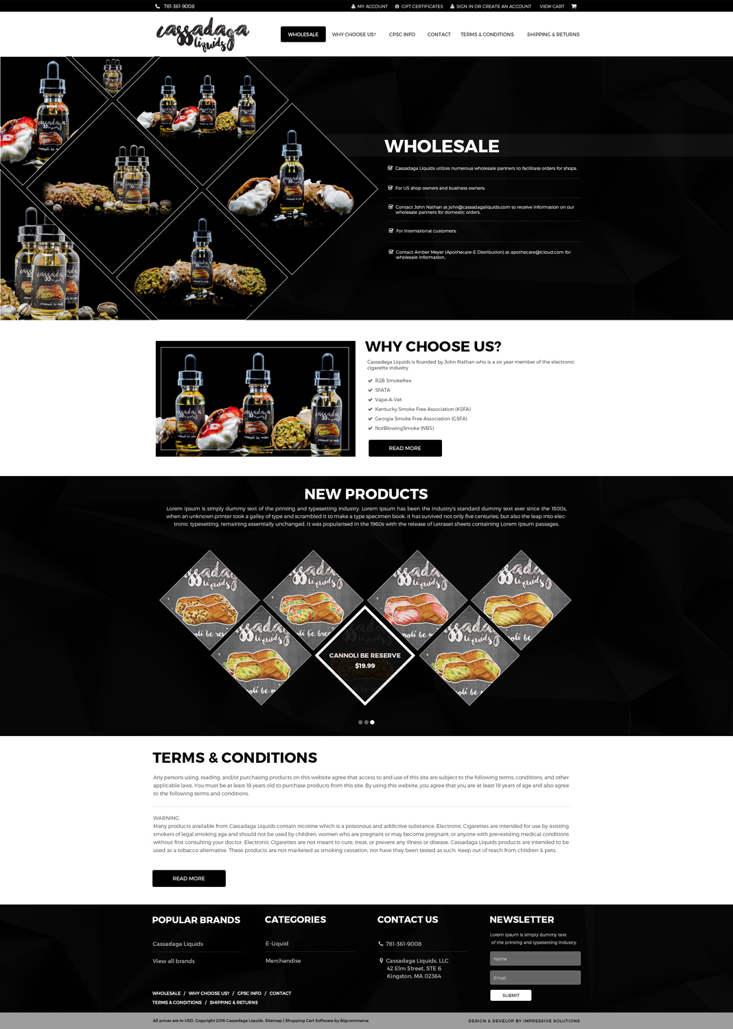 Web-Design von Impressive Solutions für Cassadaga Liquids, LLC | Design #11783431