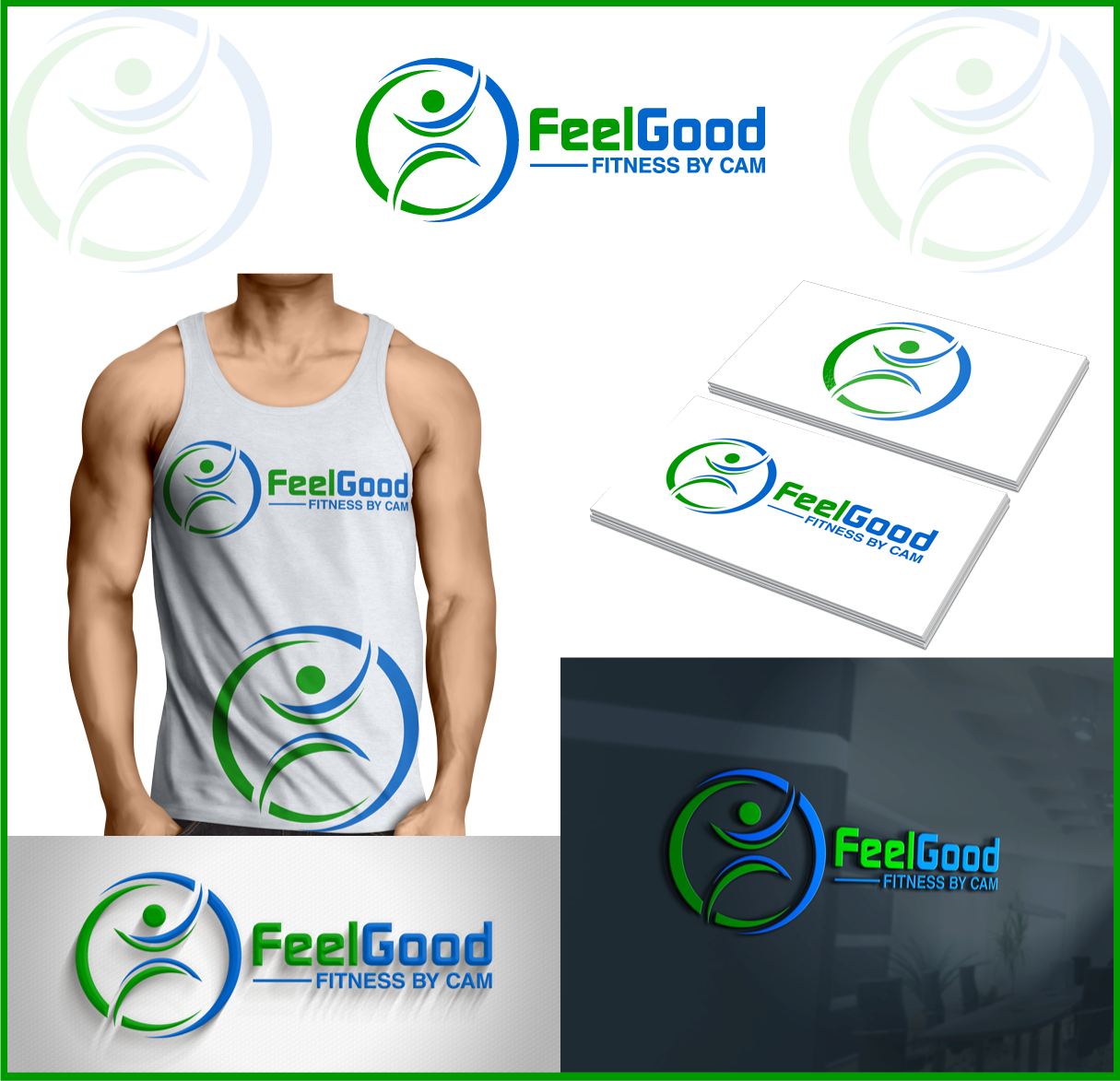 Logo Design by AFD for FeelGood Fitness by Cam | Design #11795562