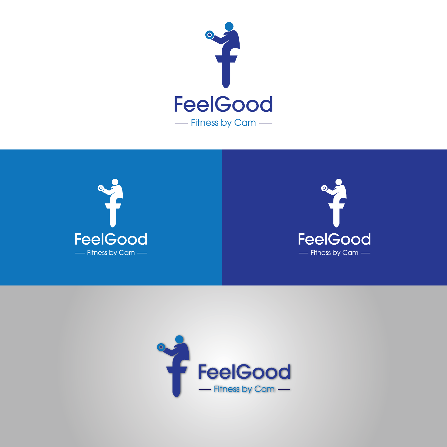 Logo Design by Cut N Cue Media Solutions for FeelGood Fitness by Cam | Design #11742671