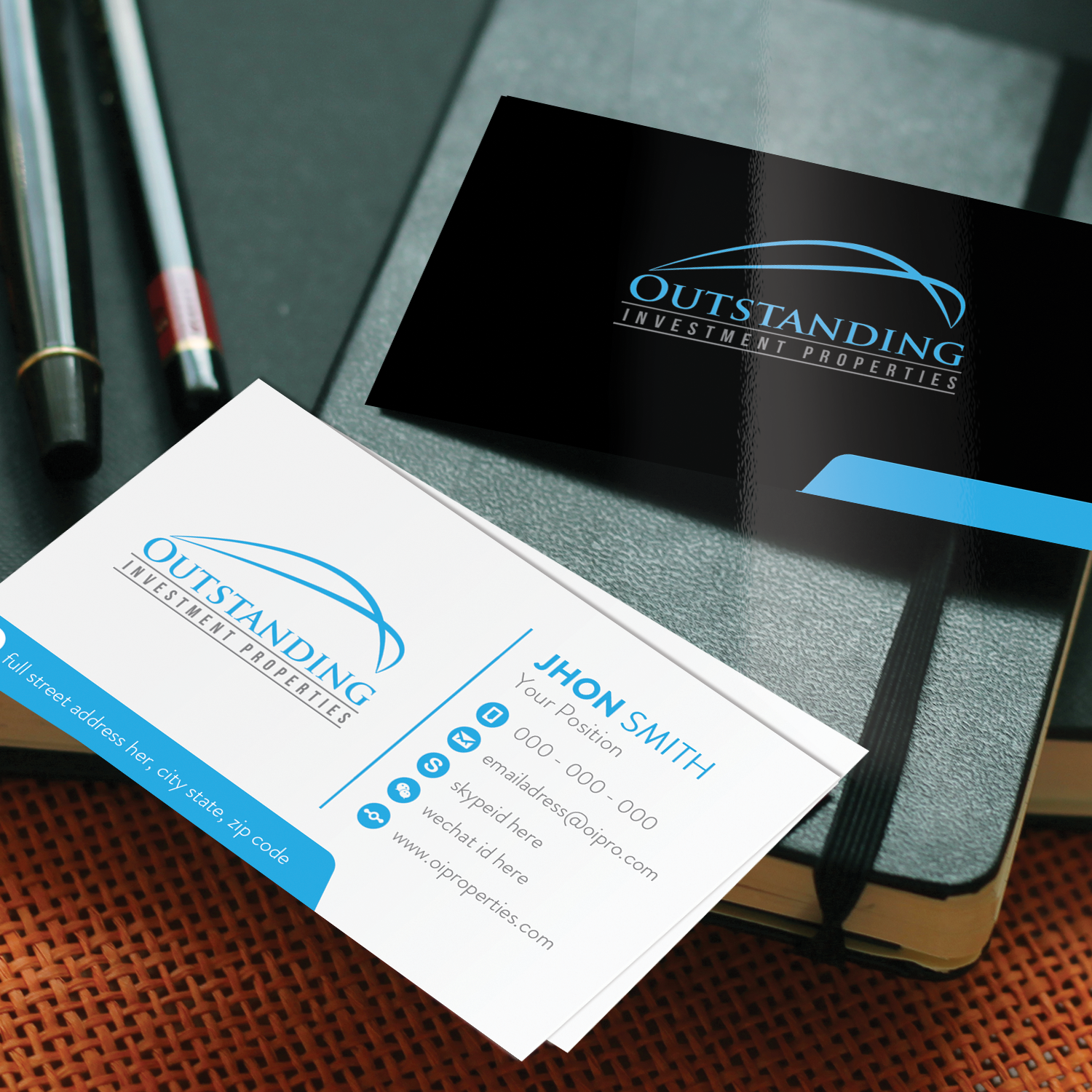 Design de Carte de Visite par franzouie19 pour Outstanding Investment Properties, Ltd | Design #11740198