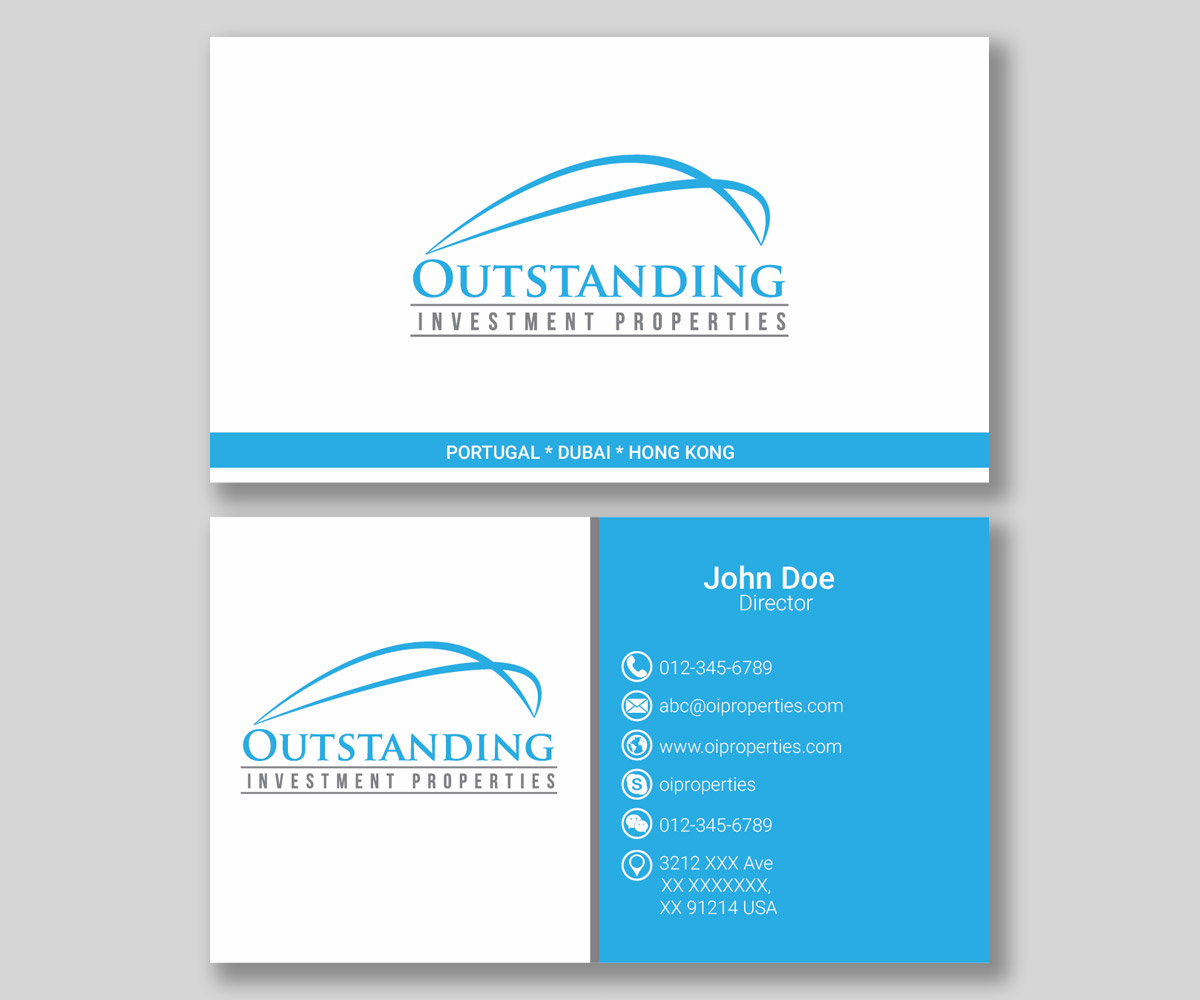 Design de Carte de Visite par ankurvats pour Outstanding Investment Properties, Ltd | Design #11738095