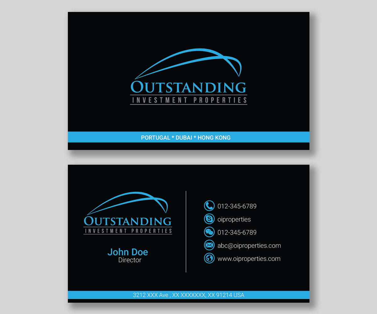 Diseño de Tarjeta de Presentación por ankurvats para Outstanding Investment Properties, Ltd | Diseño #11738098