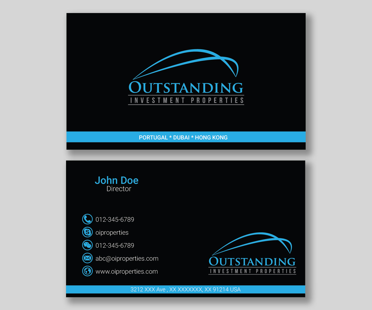 Business Card Design by ankurvats for Outstanding Investment Properties, Ltd | Design #11738102