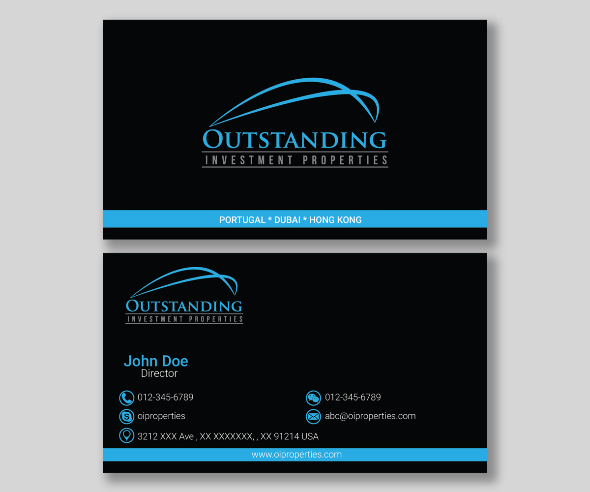 Business Card Design by ankurvats for Outstanding Investment Properties, Ltd | Design #11738105