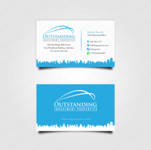 Business Card Design by Pointless Pixels India for Outstanding Investment Properties, Ltd | Design: #11748360