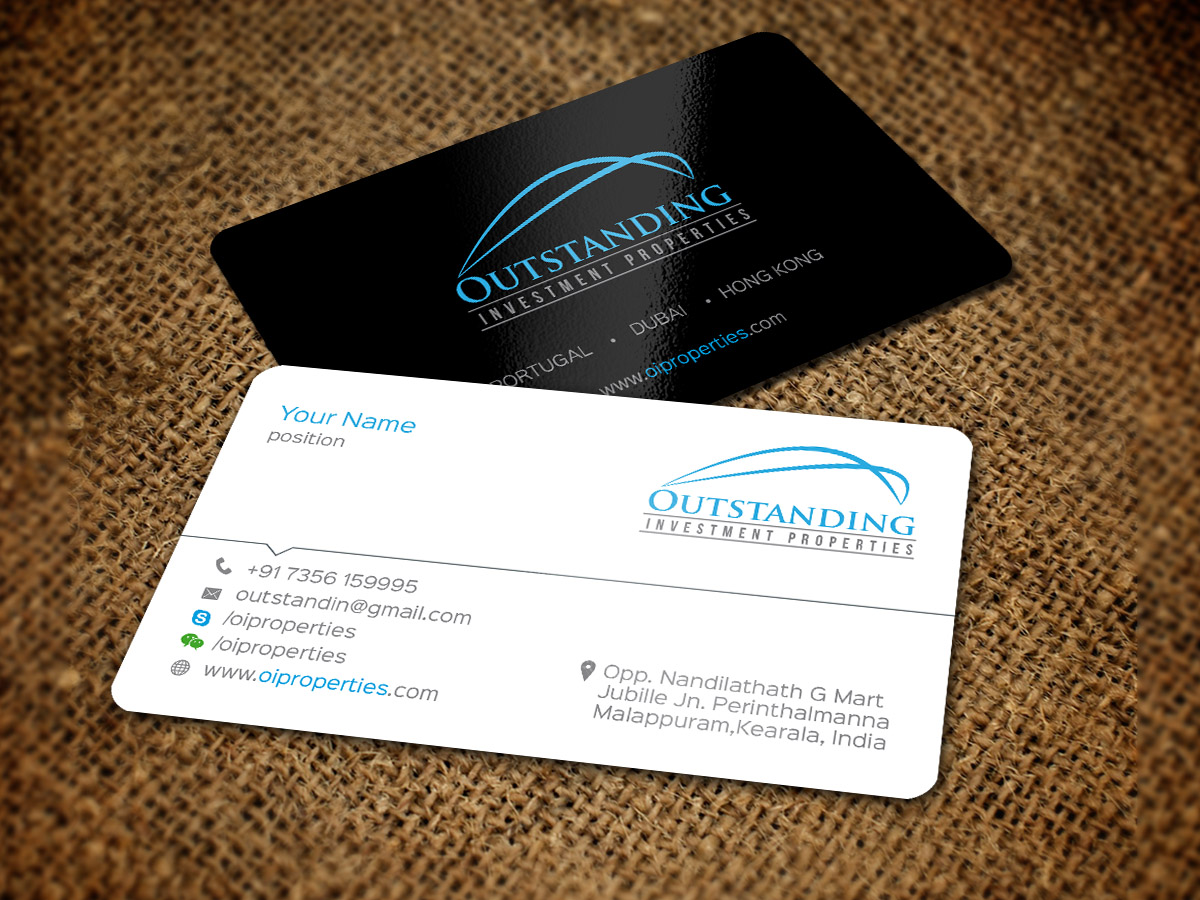 Business Card Design by snowymasterdesigns for Outstanding Investment Properties, Ltd | Design #11744445