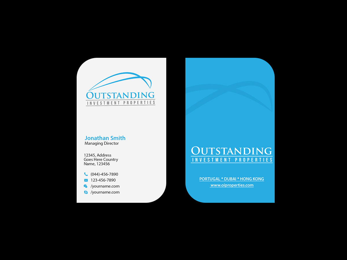 Business Card Design by Creations Box 2015 for Outstanding Investment Properties, Ltd | Design #11750875