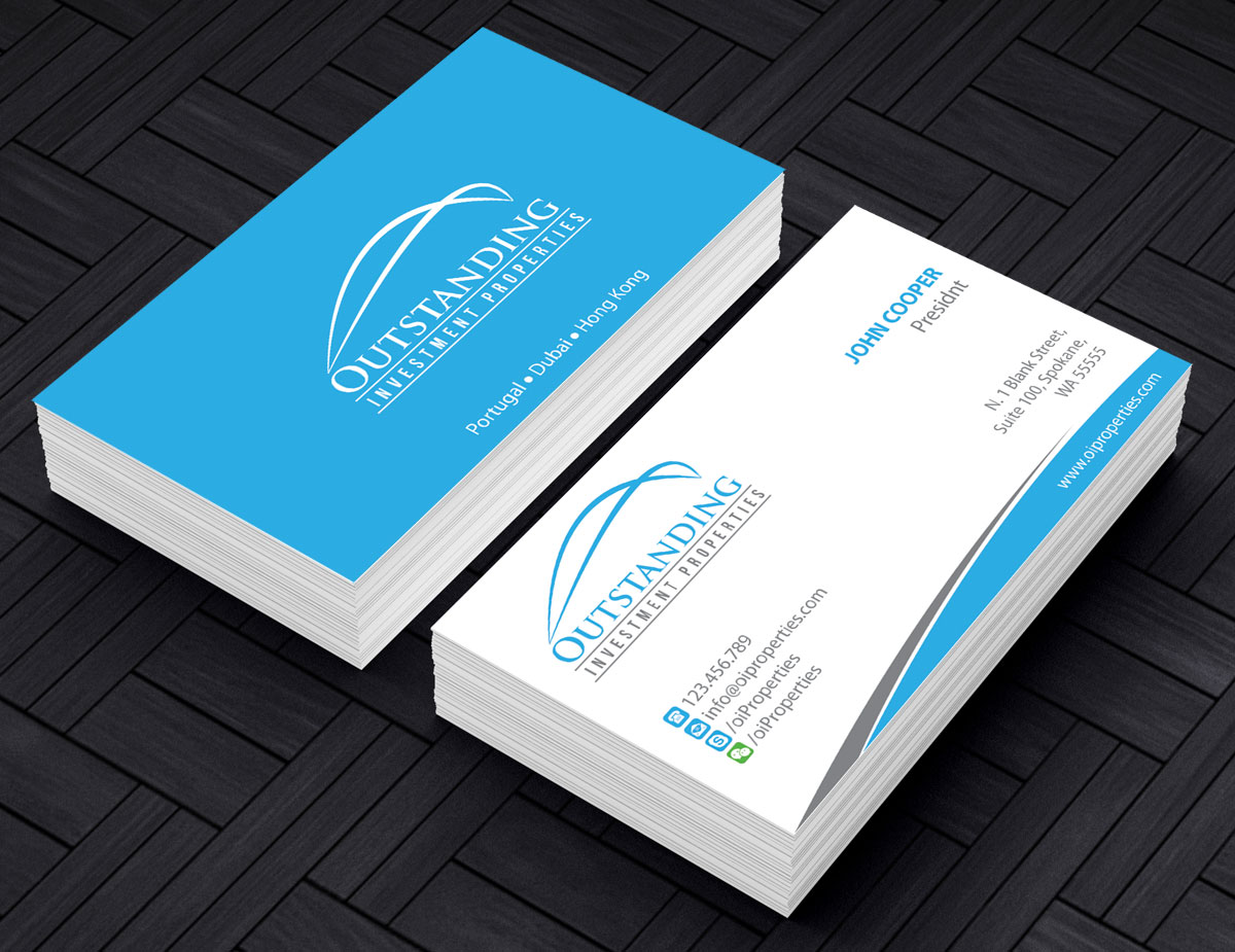 Design de Carte de Visite par alpesh9520 pour Outstanding Investment Properties, Ltd | Design #11740435