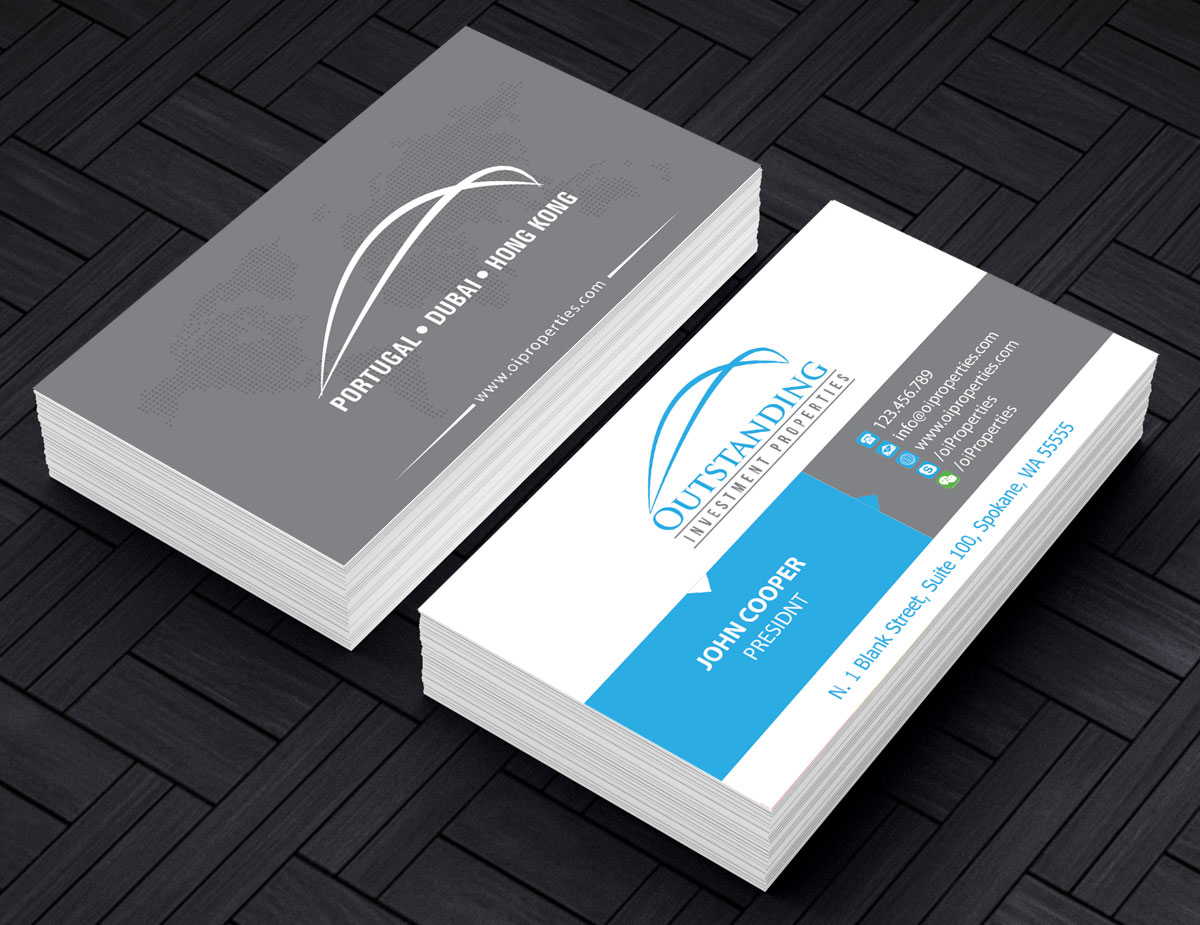 Diseño de Tarjeta de Presentación por alpesh9520 para Outstanding Investment Properties, Ltd | Diseño #11740799