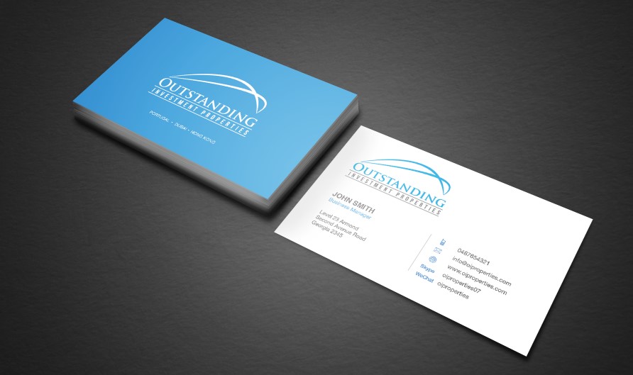 Business Card Design by Sarah Mathews for Outstanding Investment Properties, Ltd | Design #11750157