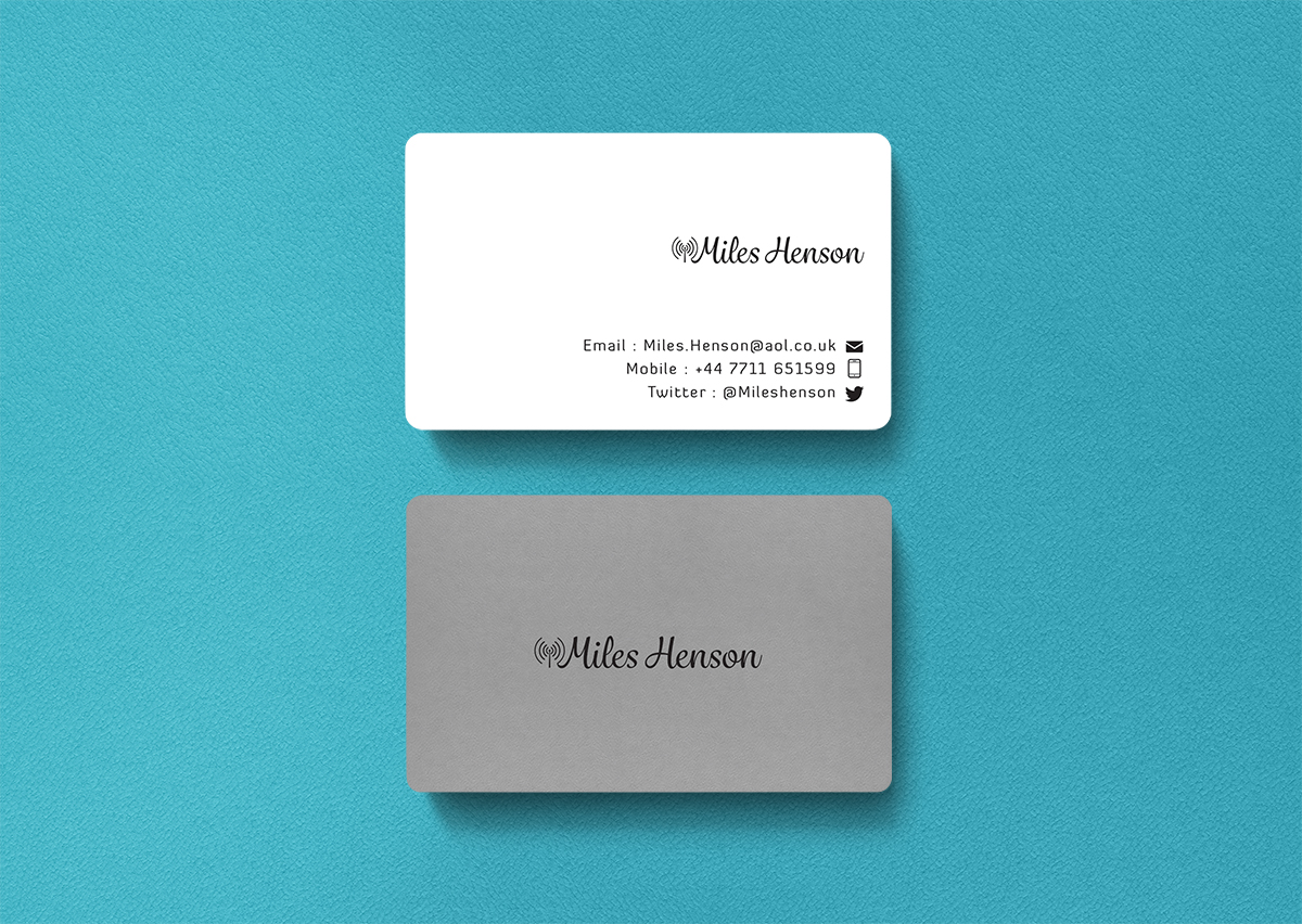 Business Card Design by Bytes Creative for MilesHenson | Design #11744195