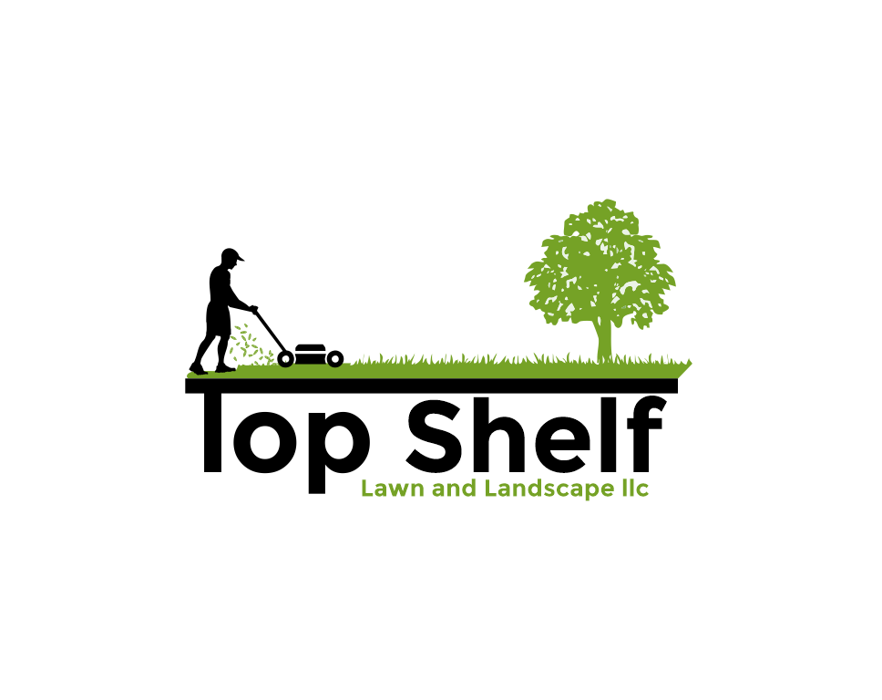 Elegant, Playful, Lawn Care Logo Design for Top Shelf Lawn and